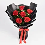 Bunch of Beautiful 6 Red Roses