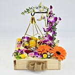 Vibrant Flowers with Candle Holder