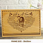 We Are A Team Personalized Photo Plaque