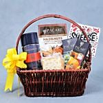 Cheese Treats and Coffee Gift Basket