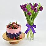 Red Velvet Dream Cake with Flowers