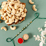 Sneh Fancy Green Rakhi with 100 Grams Cashew