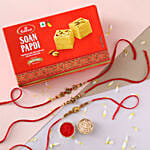 Traditional Feng Shui Rakhi Set with 500 Grams Soan papdi