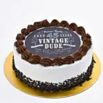 Vintage Dude Birthday Cake for Husband