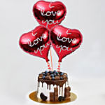 Delicious Choco Vanilla Cake with Balloons