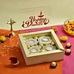 Mango Wood Tea Light Holder Box for Diwali