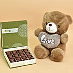 Love Always Premium Chocolate Box And Teddy