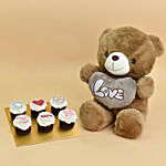Valentine Special Cupcakes And Teddy