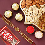 Sneh Shimmering Om Rakhi With Chocolates & Nuts