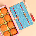 Motchoor Ladoo with Set of 2 Rakhi