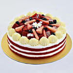 Red Velvet Cake with Fresh Fruit