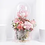 It's a Girl Flowers and Balloon Box