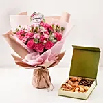 Birthday Wish Carnation Bouquet And Sweet Box