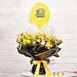 Get Well Soon Bright Wishes Florals & Balloon