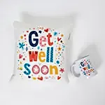 Get Well Soon Cushion N Mug Combo