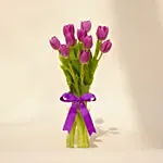 Purple Tulip Arrangement Mothers Day Gifts Mother Day Mom's Gift