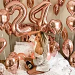 Birthday Special Rose Gold Balloon Decor