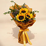 Mesmerising Sunflowers Beautifully Tied Bouquet