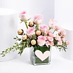 Gentle Pink Roses And Rochers