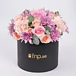 Elegant Flower Arrangement in Black Box