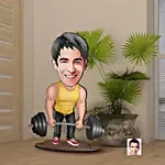 Personalized Gym Freak Men Caricature