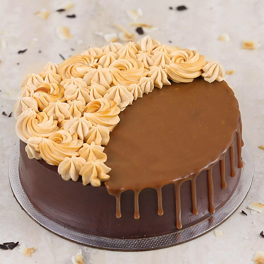 Chocolate Caramel Cake Half Kg: Cake Delivery in Riyadh