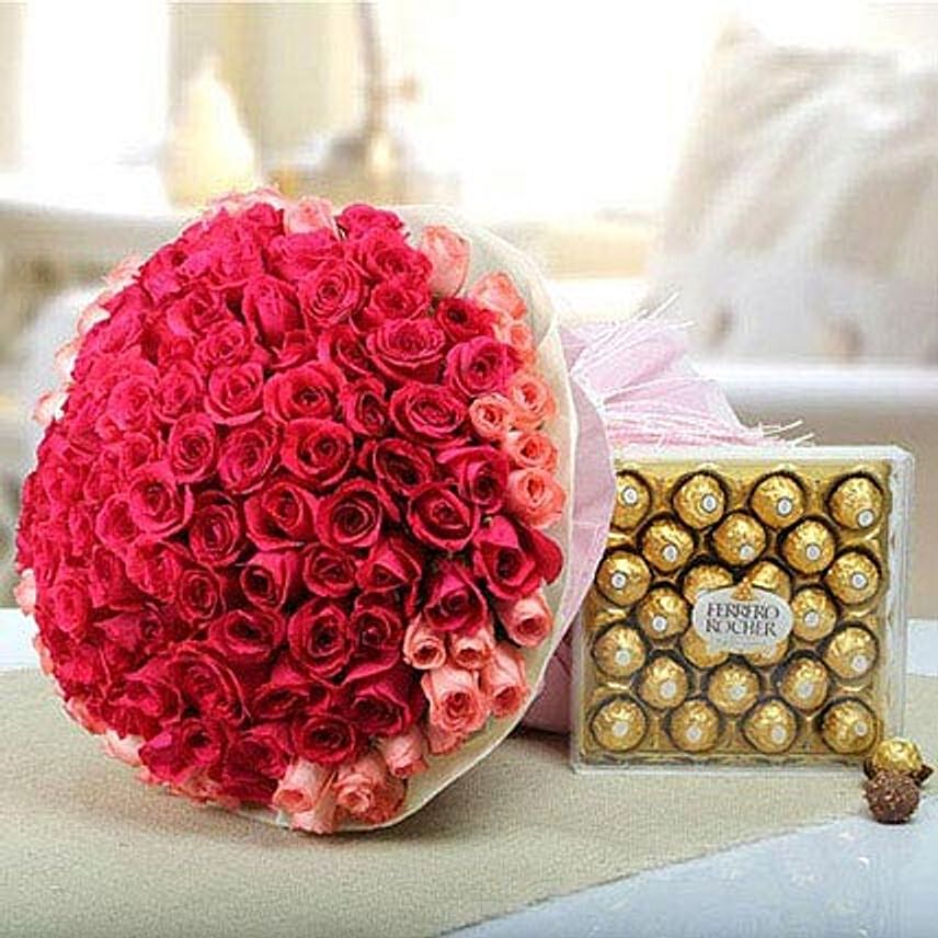 Pink Delight With Chocolate: Send Gift Combos to Saudi Arabia