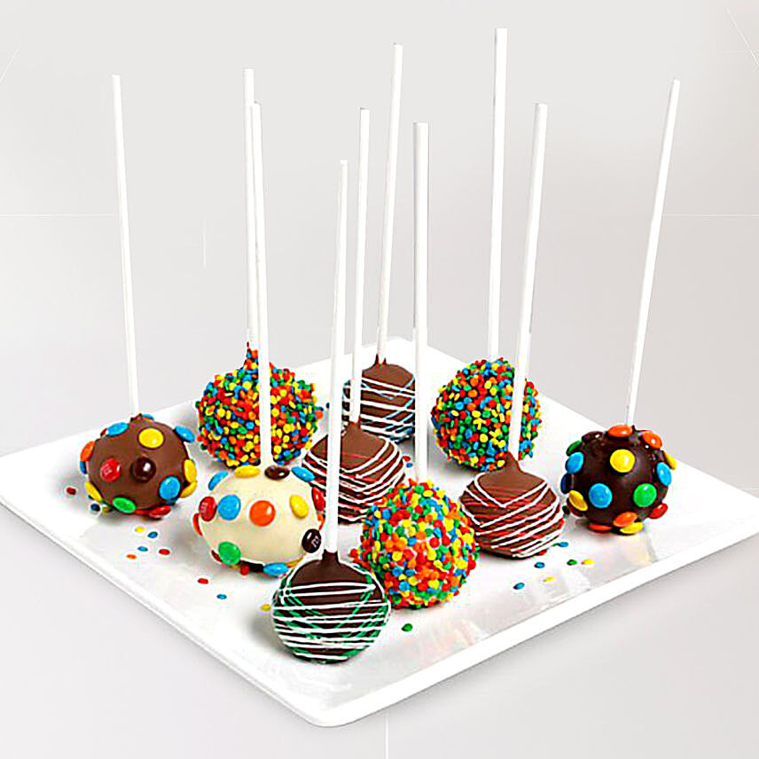 Belgian Chocolate Birthday Cake Pops: 