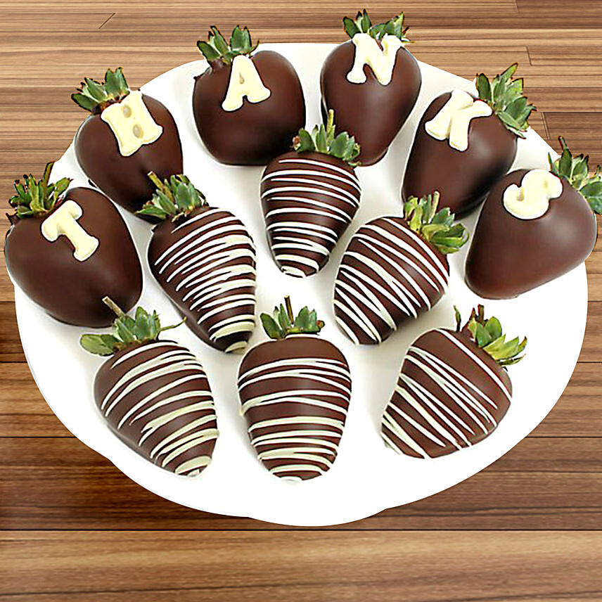 Thanks Belgian Chocolate Strawberries: Gifts To Dammam