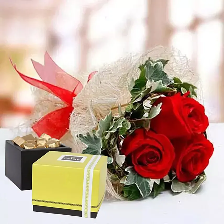 Sweet Love Roses & Patchi Chocolates: Send Flowers and Chocolates to Saudi Arabia
