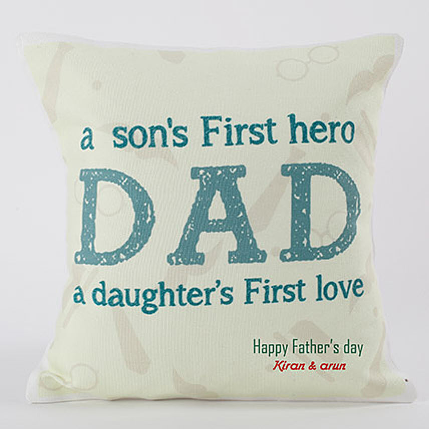 Dads A Hero Personalized Cushion: 