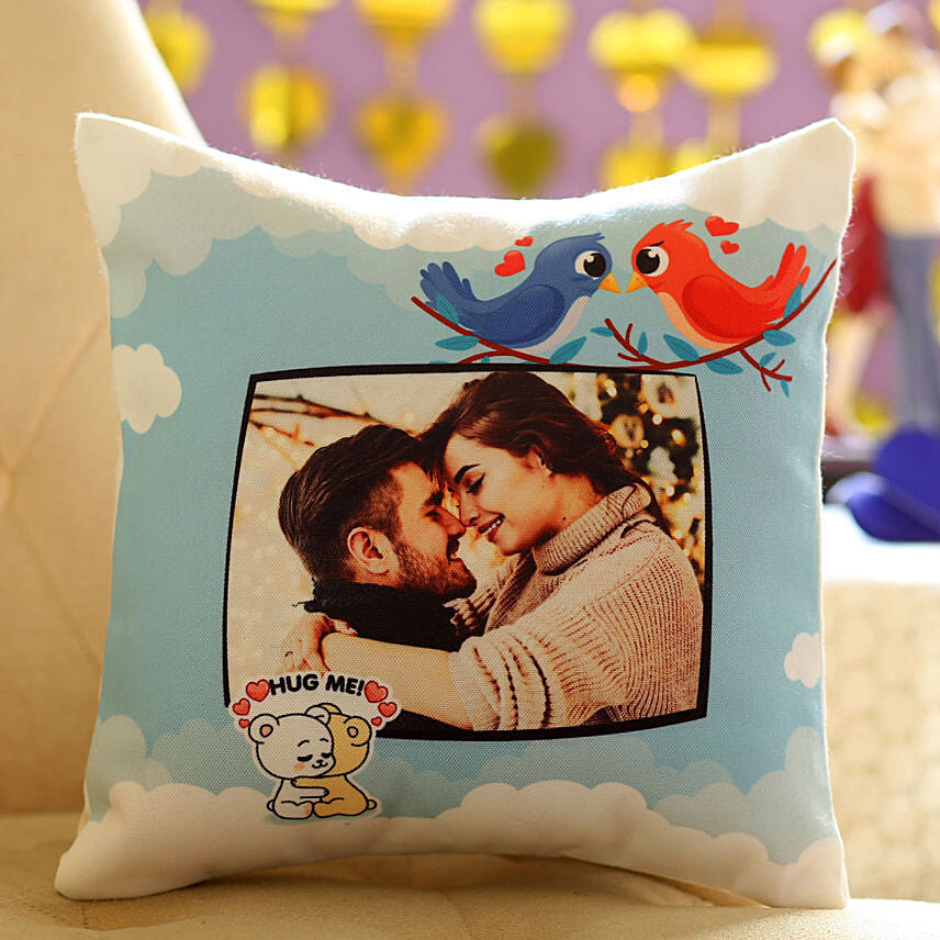 Hug Me Personalised Cushion: Send Personalised Gifts to Saudi Arabia