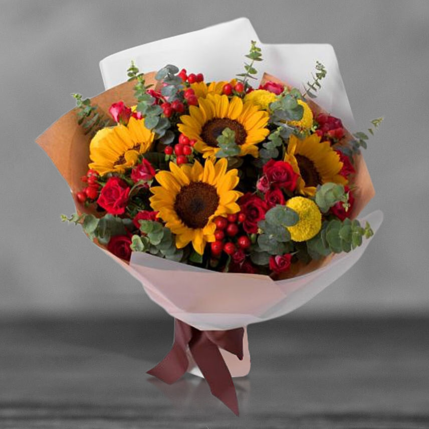 Mixed Sunflowers Bouquet: 