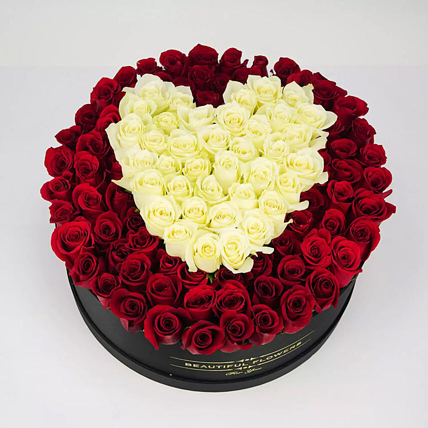 Heart Shaped Premium Roses Arrangement: 