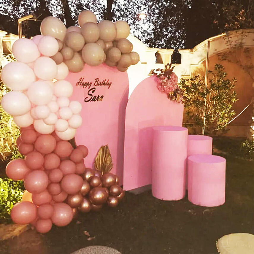 Personalised Multicoloured Balloon Birthday Decor: Send Balloons to Saudi Arabia