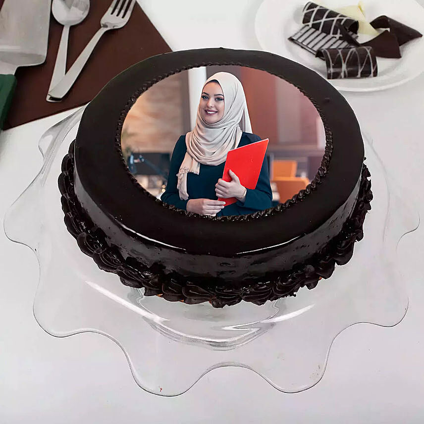 Chocolate Truffle Birthday Special Photo Cake: Saudi Arabia Gift Delivery