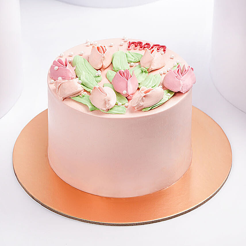 Moms Love Tulips Red Velvet Cake: Cake Delivery in Saudi Arabia