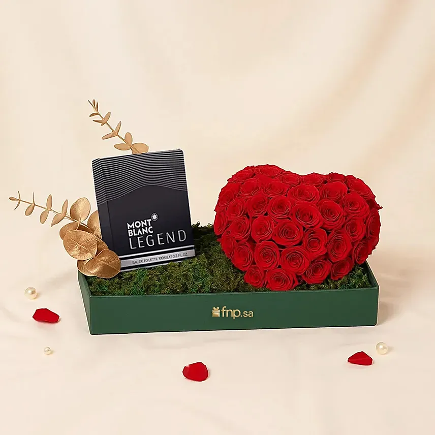 Legend EDP Men Perfume N Spray Rose Heart Arrangement: 