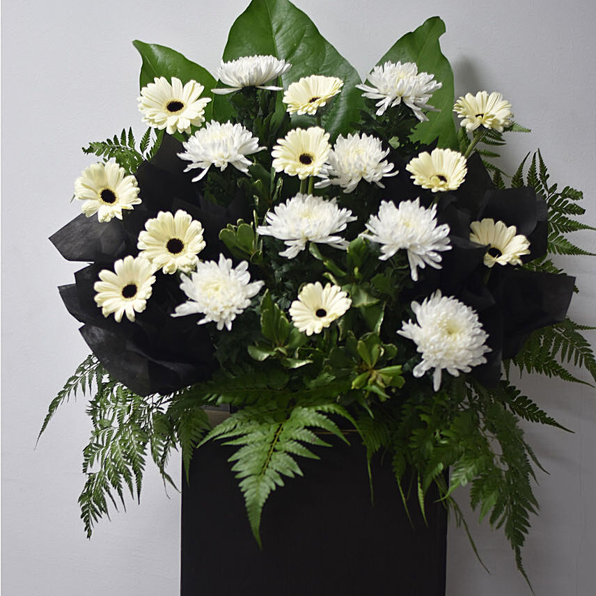 Gerberas N Chrysanthemums Flower Stand: 