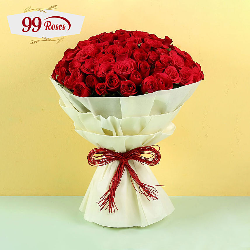 Grand Romance 99 Red Roses: Send Roses To Singapore