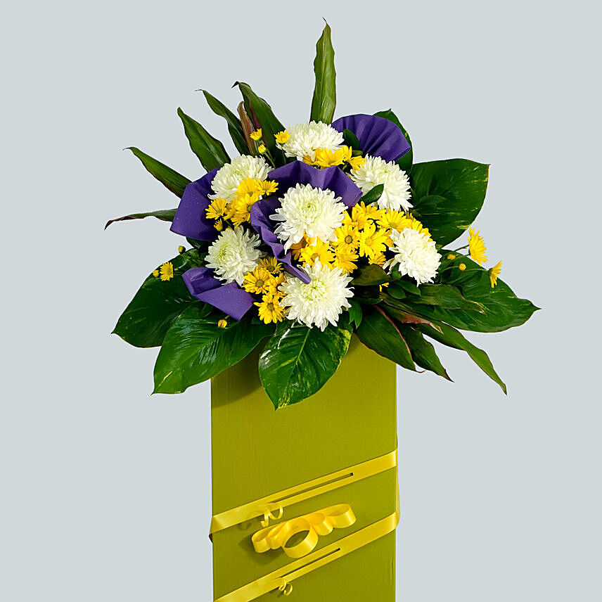 Reverence Condolence Mixed Flowers: Flower Stands
