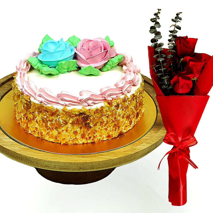 Roses Bouquet Mini Cake: 