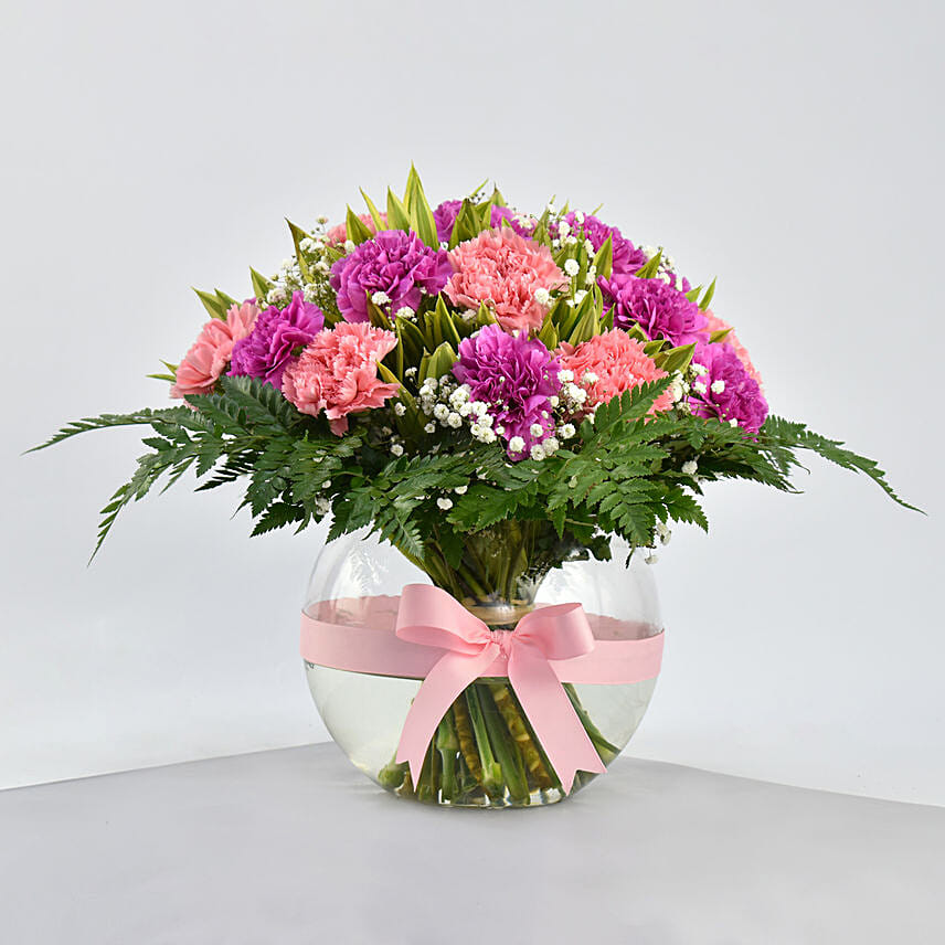 Beauty Of Carnation Flower Arrangement: Gifts For Mothers Day