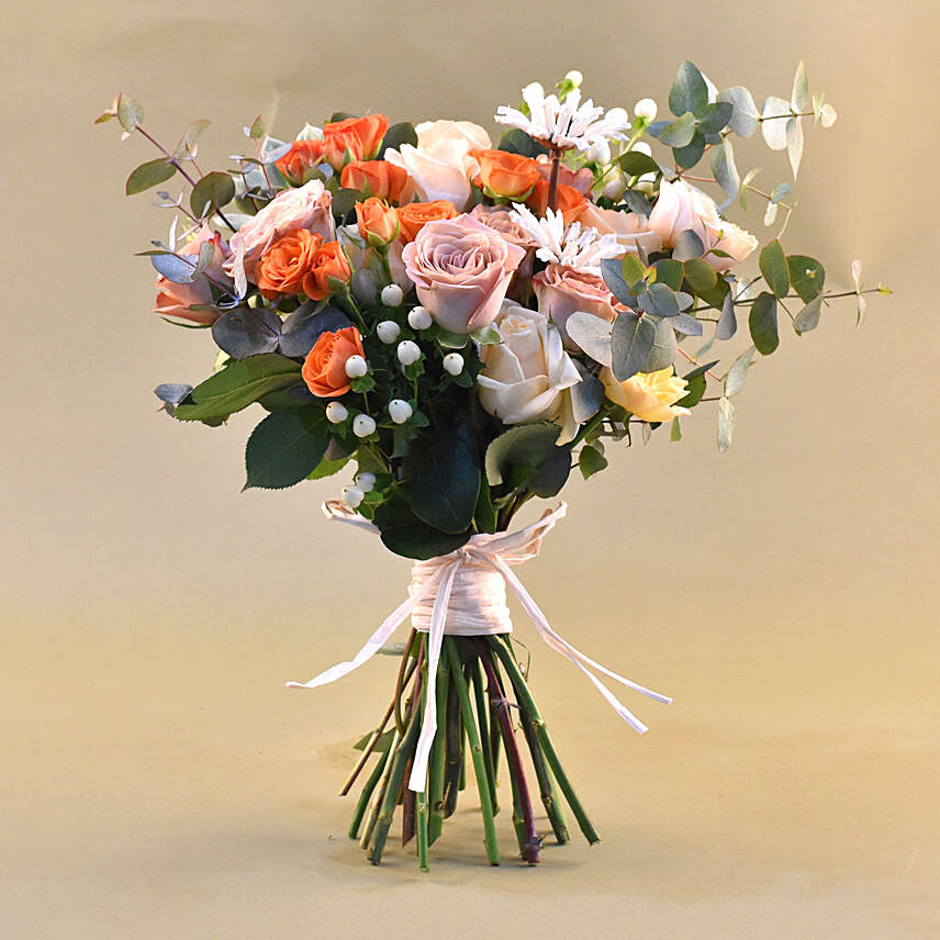 Flamboyant Mixed Flowers Bunch: Send Anniversary Gift To Singapore