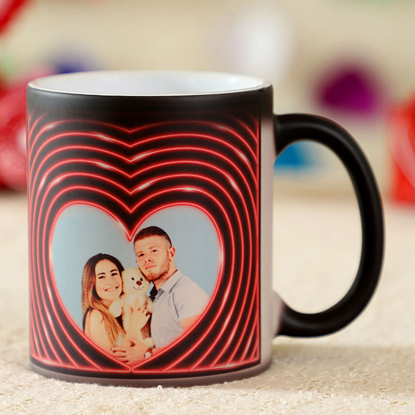 Personalised Heart Effect Magic Mug: Send Personalised Gifts To Singapore
