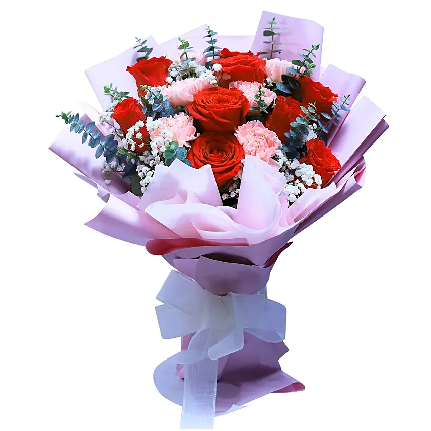 Rose & Carnation Bouquet For Love
