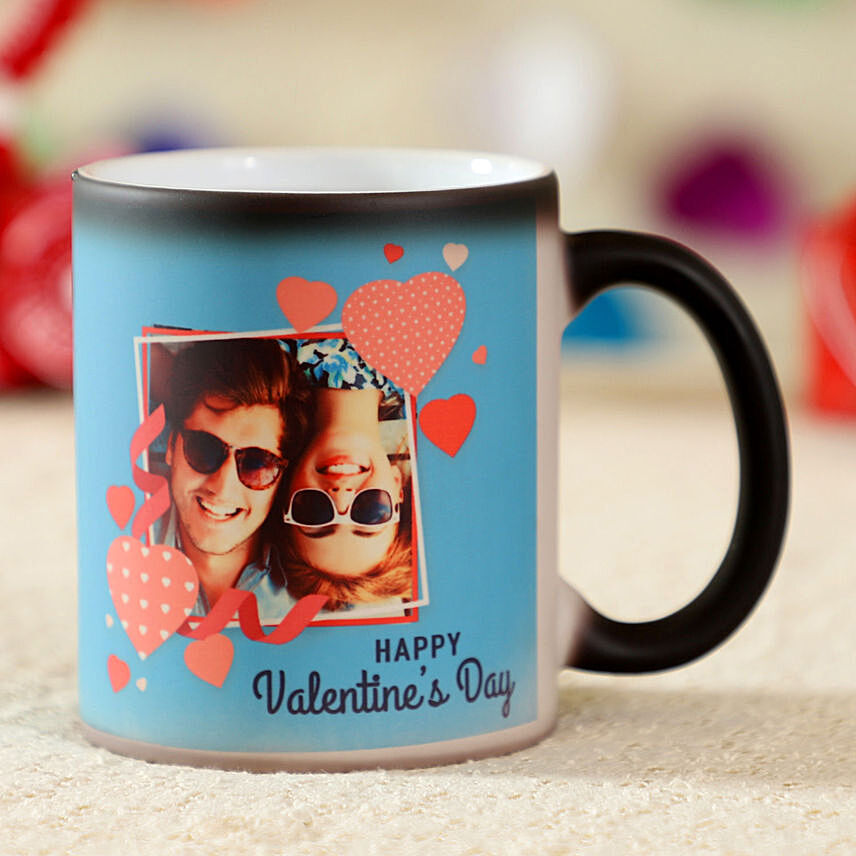 Happy Valentines Day Personalised Magic Mug: Send Valentines Day Gifts to Singapore