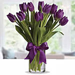 Charming Purple Tulip Arrangement