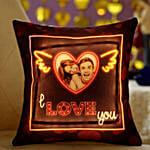 I Love You Personalised Led Cushion