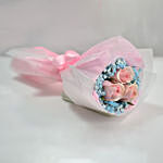Lovely Pink Rose Baby Breath Bunch